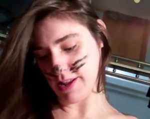 Sexy Catty Pegging Her Boyfriend